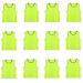 DreamHigh DH Soccer Sports Team Practice Pinnies Training Mesh Vests Youth -12 pcs Pack Neon Green