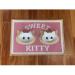 PetRageous Oval Frisky Kitty Stoneware Cat Bowl - 5.5 Wide, 1.5 Tall, 5.3oz Capacity, Dishwasher Safe - White - Buy Online on GoSupps.com
