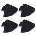 4 Pairs Black White Covered Set-in Shoulder Pads Sewing Foam Pads for Blazer Suit Coat Jacket Clothes (Black, Large/Thickness 18mm) Black Large/Thickness 18mm