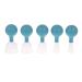 Set of 5 plastic cupping glasses with ball | light blue | all sizes