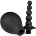 eeddoo Ribbed Silicone Vaginal & Anal Shower - Black | Premium Quality Adult Toy for Intimate Pleasure - Buy Online on GoSupps.com