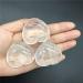 1pc Natural White Quartz Heart Shaped Crystal Palm Stones Specimen Gifts Natural Quartz Crystals Chakra Reiki Balancing