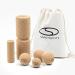 SMJ fascia roll Set made of cork |6-part set including gym bag made of fabric |Massage roller fascia ball peanut double ball |Made from cork material |Fascia roll with recess for spine