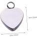 TEHAUX Necklace Chain Stainless Bottle Heart Shaped Simple Silver Pendant Neck Perfume Steel - Buy Online on GoSupps.com
