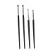 NOLITOY 4pcs Wooden Handle Black Eyeliner Brush Small Eyeliner Brush Eyeliner Makeup Brush