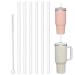 6 Straws and 1 Brush Reusable Straws Plastic Clear Reusable Straws