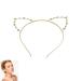 Rhinestone Cat Ears Headband - Crystal Kitty Hair Band for Women/Girls - Gold Alloy Cat Ears Hair Hoop for Halloween Cosplay - Shop Now! - Buy Online on GoSupps.com