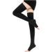 20-30 mmhg Thigh High Compression Stockings for Women Men - Open Toe Support Hose for Varicose Veins & Swelling - Black XXL (1 Pair) - Buy Online on GoSupps.com
