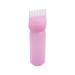 Nopeilvi 120ml hair dye flap root comb hair dye flap applicator with a graded brush root comb applianter bottle comb salon hair dye batches brush 1pc (pink)