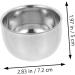 Solustre 3-Pack Silver Metal Shaving Bowl & Soap for Men | Premium Razor Cup Shaving Equipment - 7.2x7.2x5cm - Buy Online on GoSupps.com