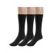 Silky Toes Cotton Diabetic Socks for Men Non Binding Seamless Dress Socks 3 or 6 Pk Multi Colors Big Sizes 10-13 Black - 3 Pairs