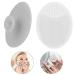 Silicone Face Scrubbers Exfoliator Brush-Facial Cleansing Brush Blackhead Scrubber Exfoliating Brush-Facial Cleansing Pads Precision Pore Cleansing Pad Acne Removing Face Brush-2 Pack, Grey and White Grey+white; 2 Pack