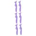 NOLITOY 6 Pcs Silicone Beauty Ruler Eyeliner Tool Eyebrow Guide Template Eyebrow Template Eyebrow Stencils Aid Makeup Stencils Aid Eyeliner Guide Stencils Eyeliner Stencils Makeup Template 15X4.15CMx3pcs Violetx3pcs