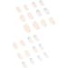 French False Nails Short 24Pcs Almond Fake Nails Light Teal Swirl Press on Nails - Nail Art Gradient Set - Buy Online on GoSupps.com