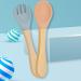 Baby Fork and Spoon Set - 4 Pcs Silicone Feeding Utensils for Easy Grip | Toddler Cutlery Kit for Kids | Children's Flatware Set for Infant Weaning 6-12 Months - Buy Online on GoSupps.com