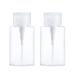 200ML Nail Polish Remover Pump Dispensers Empty Transparent Plastic Push & Down Bottle Container for Nail Polish and Makeup