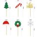 24Pcs Christmas Gender Reveal Cupcke Topper Glitter Christmas Hat Wreath Cupcake Topper for Winter Christmas - Buy Online on GoSupps.com