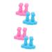 Aboofan 4 pieces of toothbrush holder made of silicone toothbrush electrical holder for shower razor Self-adhesive hook wall hooks hat-wall wearers travel toothbrush racks towel silk gel