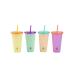 Reusable Color Changing tumbler & straw set (Solid)