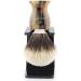 Men's Silvertip Badger Shaving Brush - Premium Wet Shaving Brush with Horn Resin Handle - Perfect for a Luxurious Shave - Buy Online on GoSupps.com