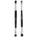 Eye Brush Set Double Ended Makeup Brushes by Impora London. Eyeshadow Tools for Blending Defining Smudging Shading. Perfect for Travel.