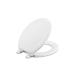 KOHLER Stonewood Quiet-Close Round-front, Slow-Close, Wood, White toilet seat, K-20467-0, White White Rounded Stonewood