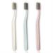 Pack of 3 toothbrushes with nylon bristles and large brush head for adults in matt-matt texture with hard bristles Multi