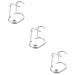Minkissy 3st razor holder stand for razor shaving brushes and shaving racks Razor and brush shave shaving razor-organizer razor stand Alloy man H lzern suite silverx3stk 9x6.5cmx3pcs