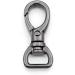 CRAFTMEMORE 2pcs Oval Snap Hooks Heavy Duty Metal Push Gate Swivel Lobster Clasp Keychain Clip Purse Making Accessories SC09 (1/2 Inch  Gunmetal Black) 1/2 Inch Gunmetal Black - Buy Online on GoSupps.com