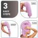Curly Girl Microfiber Hair Towel with Strap - Fast Drying Anti-Frizz Waffle Design for Curly Hair - Lavender - Buy Online on GoSupps.com