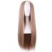 Long Hair Straight Wig with Front Lace Ombre Straight Lace Front Wig Cosplay Women 68cm