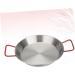 Alipis 2pcs Non-Stick Paella Pan Baking Dish with Lid Stainless Steel Skillet Frying Pan with Egg Pasta Kitchen Gadget Chinese Wok Pan Steel Cook Pan Mini Wok Fried Chicken Plate Outdoor 20*16CMx2pcs Silverx2pcs - Buy Online on GoSupps.com