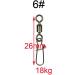 DCQQ 100 Pieces Stainless Steel Fishing Swivel - Ball Bearing Vertebrae Fishing Accessories for Freshwater | Quick Connect Angelkader (6#) - Buy Online on GoSupps.com