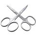 2Pcs Nose Hair Scissors Set - Beard, Moustache, Eyelash, Eyebrow Trimmer - Silver - Buy Online on GoSupps.com