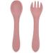 Kadazzel 6 Piece Baby Led Weaning Set - Silicone Plate, Bowl, Utensils, Sippy Cup, Straw, Bib - Pink - Buy Online on GoSupps.com