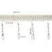 Yalulu 4 Yards Braided Hanging Beads Tassel Trim Fringe Ribbon for DIY Crafts - White - Buy Online on GoSupps.com