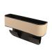 Qirc Car Seat Gap Filler Multi-function Car Seat Organizer Console Side Pocket Storage Box with Cup Holder Upgraded Organizer Between Front Seats for Cellphones Wallets 1pc (Beige)
