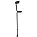 Adjustable Aluminum Crutches Metal Metal Soft Handle Black Metallic with Closed Cuff Forearm Crutches Independence
