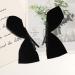 Black Ribbon Bow Hair Clips - Cute Accessories for Girls & Women [1 Pair] - Buy Online on GoSupps.com