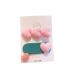 Heart-shaped Versatile Lovely Versatile Hair Accessory Hair Clip Hairpin For Popular Among Kids Stylish Delicate Love Side Barrettes Does Not Hurt Hair Bangs BB Clip Jelly Hit Color Hairpin