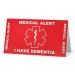 Dementia Medical Alert Wallet Cards - Set of 5 Red | International Shipping Available - Buy Online on GoSupps.com