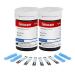 Diabetes Strips 50pcs Blood Glucose Test Strips with Diabetes Lancets 50pcs for Safe AQ Smart & Safe AQ Voice Glucometer - in mmol/L Smart AQ Test Strips x 50