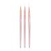 FULINJOY 3 Pcs Rose Gold Nail Art Liner Brushes Set, UV Gel Acrylic Application Nail Pens Nail Art Designs Tools(7mm/9mm/11mm)