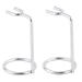 PopetPop 2st Rasuradoras Para Hombres Stand for safety razors Razor and brush stands Men Razor Razor stand Razor rack shaving razor razor brush brush holder man metal