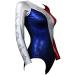 Look-It Activewear Gymnastic Leotard Red White & Blue Sparkling Long Sleeve leotard for girls & women Adult Medium (size 6-8)