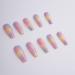 Xerling 24Pcs Colorful Rainbow Fake Nails - Long Coffin Press-on False Nails for Women & Girls Full Cover with Designs (Pattern C) - Shop Internationally - Buy Online on GoSupps.com