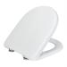 Toilet Seats Soft Close White Loo Lid Quick Release Heavy Duty Toilet Seat Easy Clean Bathroom Lid 02D- UF (Width 35.5 Length 40-46) White Little Surprise