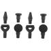 Beaupretty 8 StK Fascia-head muscle Massage device Accessories Head-Muscle relaxation device Head-vibration-relaxing-head massage-accessories percussion massage adapter shock