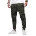 Elegancity Mens Cargo Trousers Casual Jogger Work Pants Regular Fit Drawstring Sweatpants Sports Bottoms with Pockets (38-46) 38 A-green-2