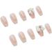 24 PCS French Rose Nails Art White Romantic Nails Sticker Ballerina False Nails Acrylic Full Cover Nails Tips Artificial Finger Manicure for Women and Girls - Buy Online on GoSupps.com
